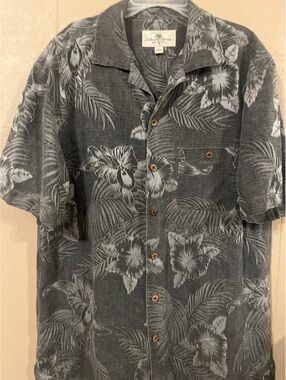 Island Shores Washable Silk Hawaiian Shirt Size M